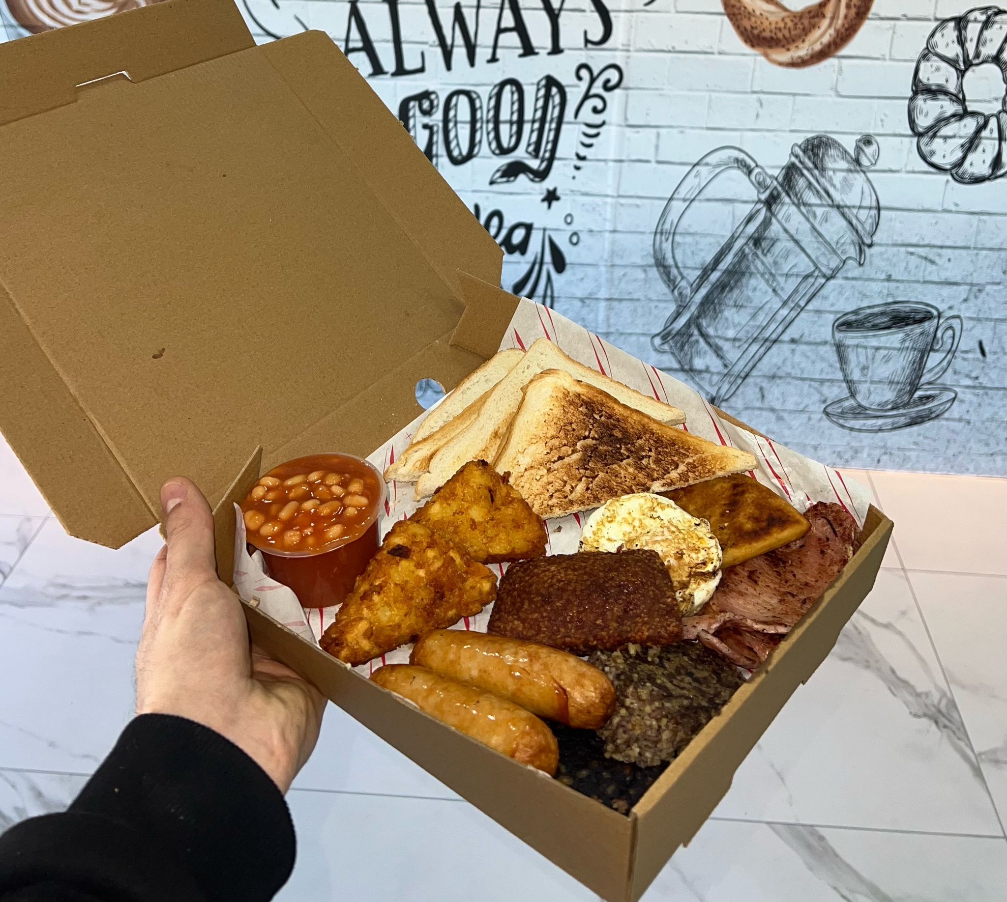 Full Scottish Breakfast in Edinburgh.