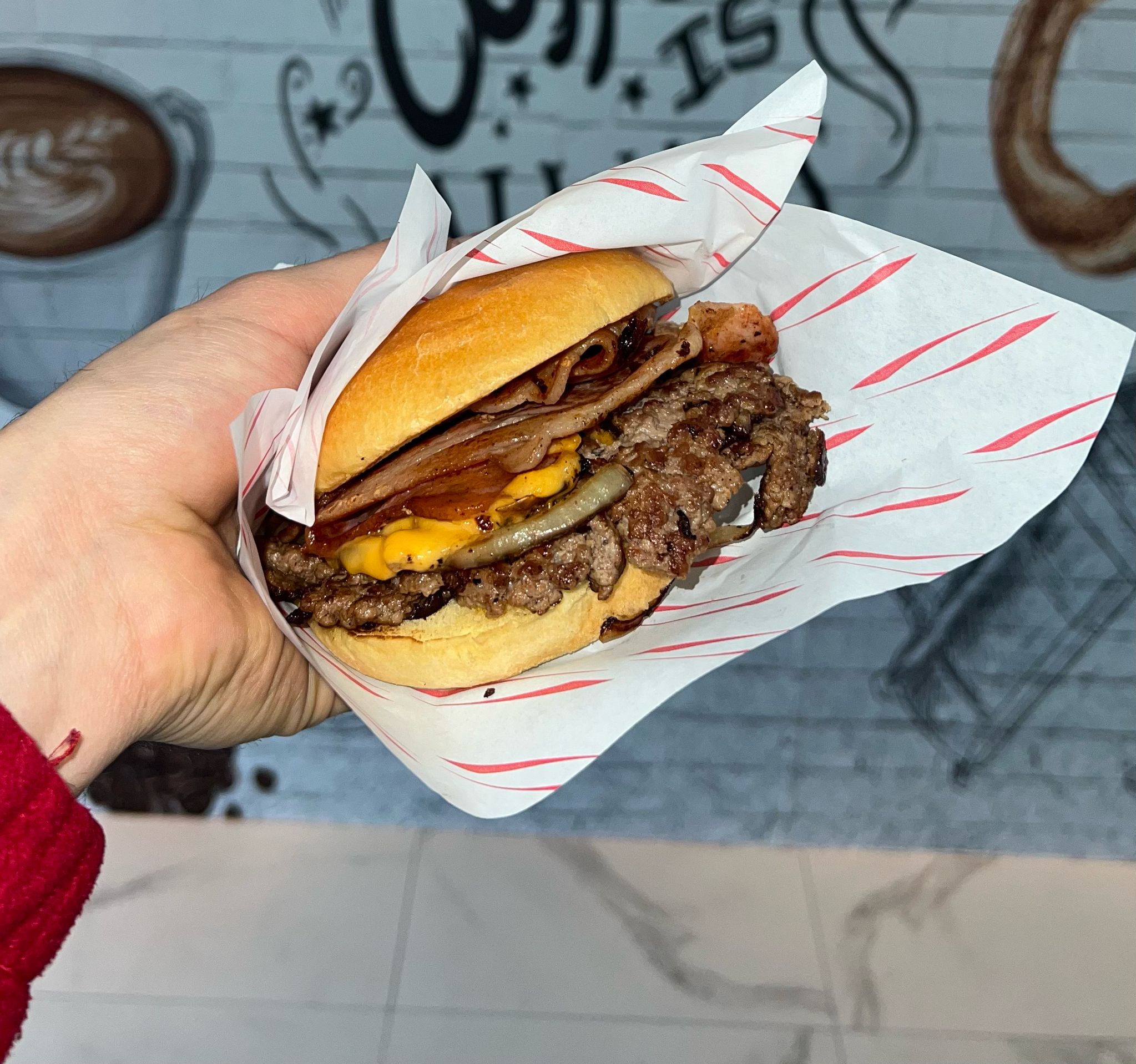 Brunchies Edinburgh Double Smash Burger