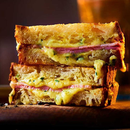 Brunchies Mac Cajun Toastie in Edinburgh.